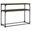 konsolbord 100x35,5x75 cm konstrueret træ brunt egetræ