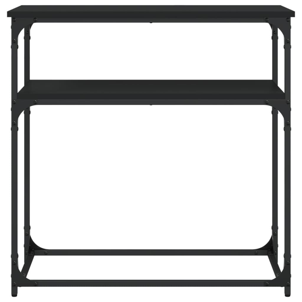 konsolbord 75x35,5x75 cm konstrueret træ sort