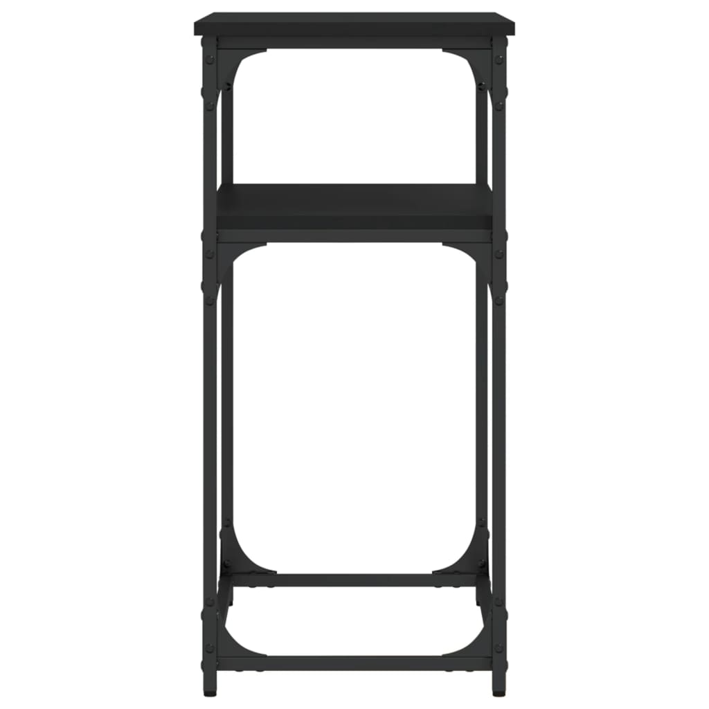 konsolbord 75x35,5x75 cm konstrueret træ sort
