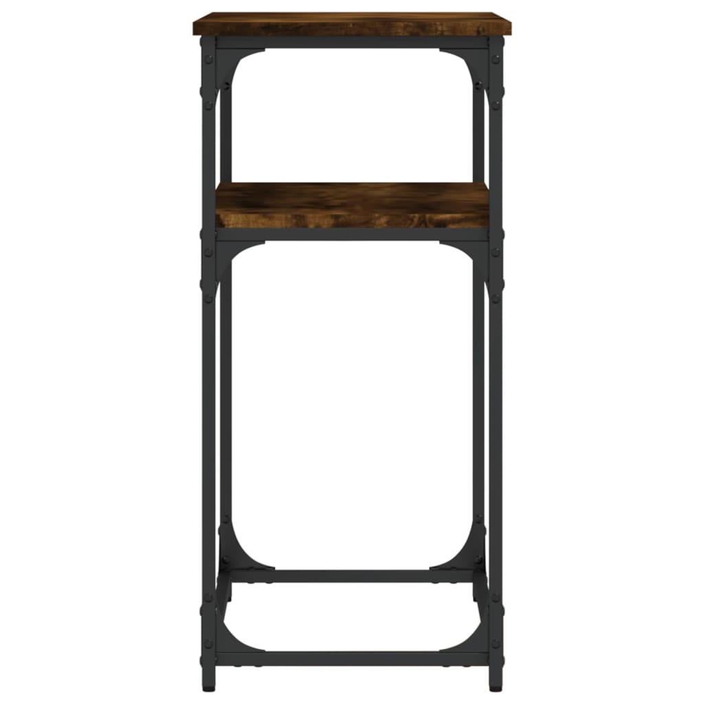 konsolbord 75x35,5x75 cm konstrueret træ røget egetræsfarve