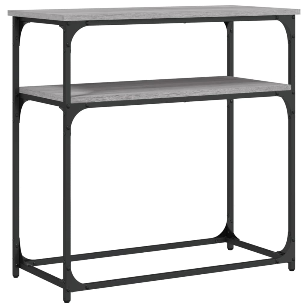 konsolbord 75x35,5x75 cm konstrueret træ grå sonoma-eg