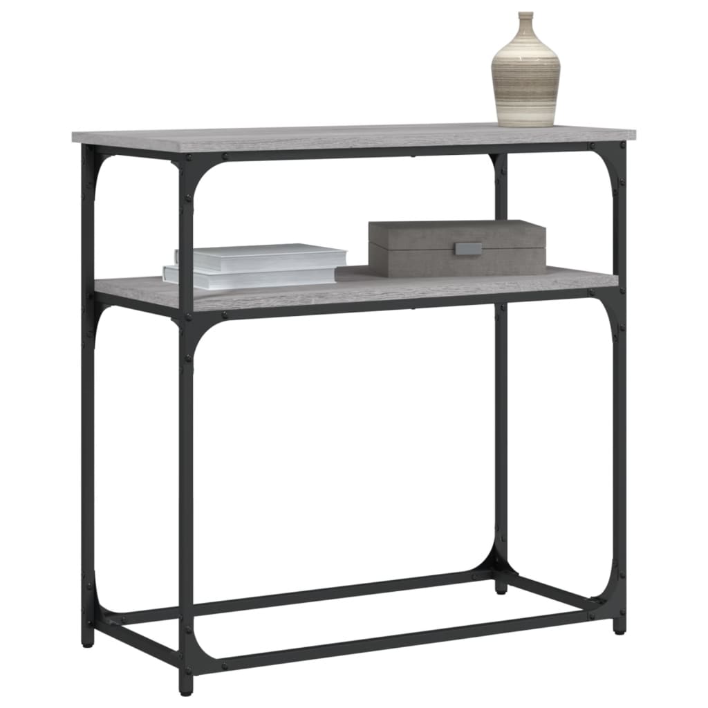 konsolbord 75x35,5x75 cm konstrueret træ grå sonoma-eg