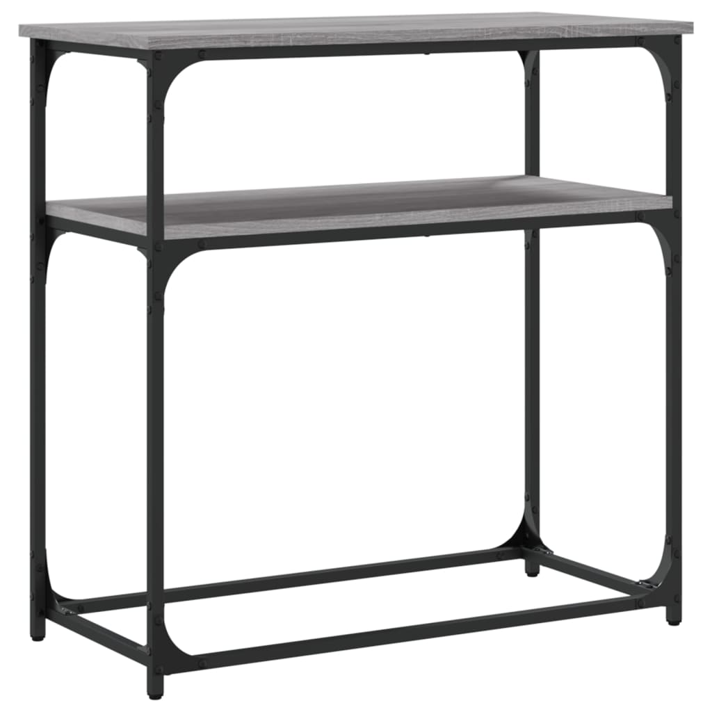 konsolbord 75x35,5x75 cm konstrueret træ grå sonoma-eg