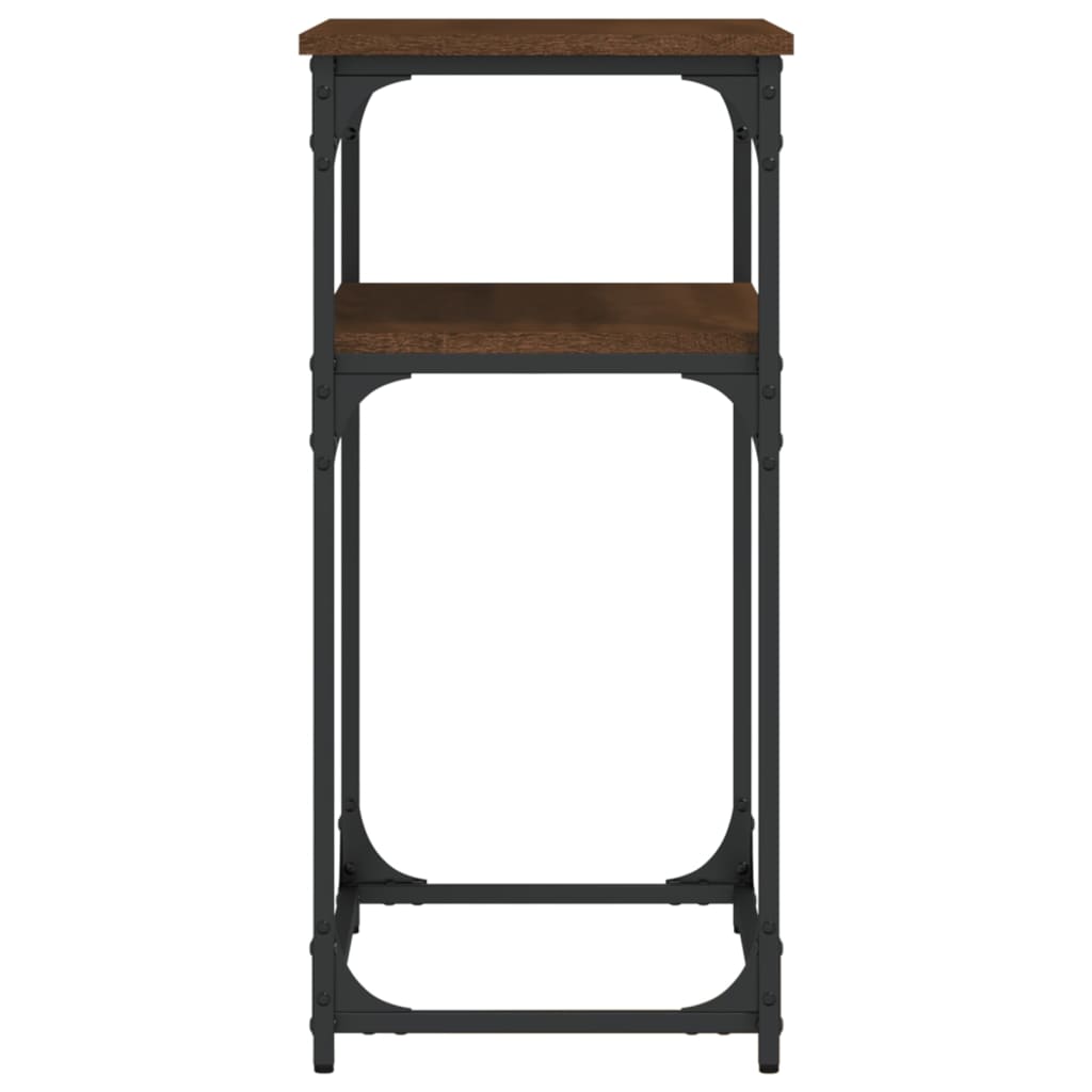 konsolbord 75x35,5x75 cm konstrueret træ brun egetræsfarve