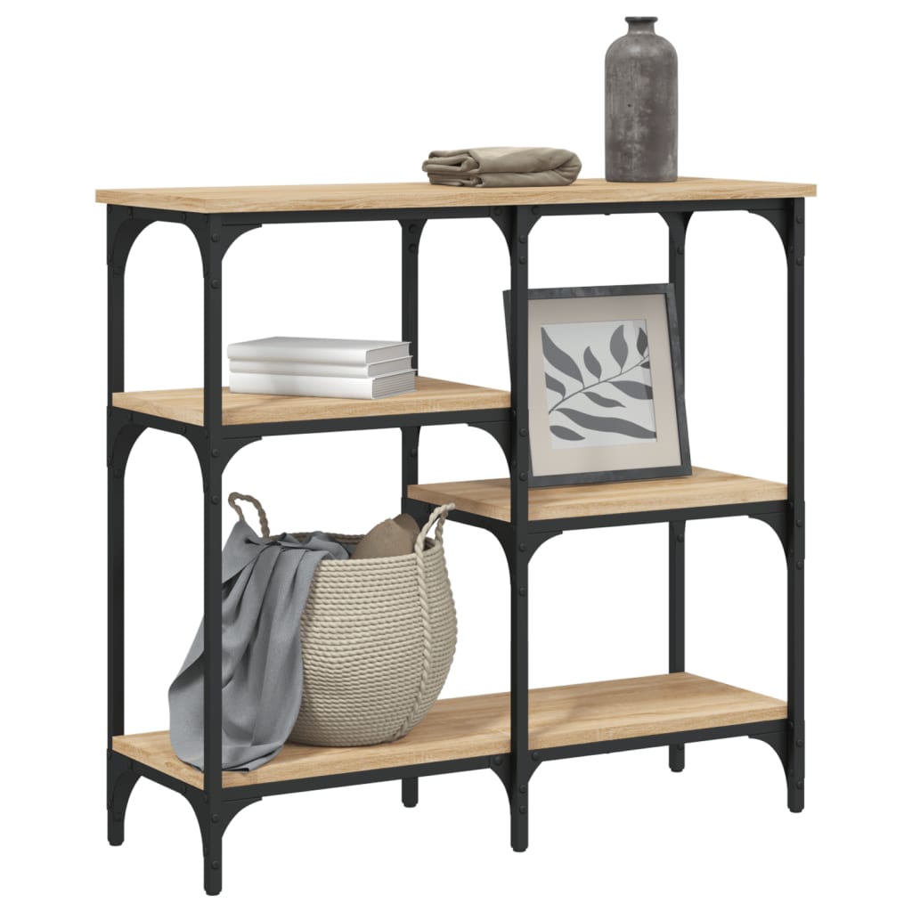 konsolbord Sonoma eg 80x29x75 cm konstrueret træ