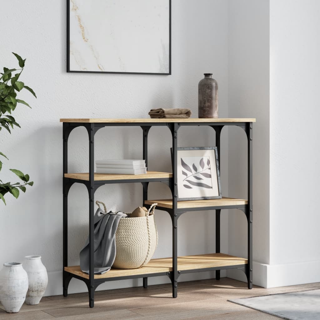 konsolbord Sonoma eg 80x29x75 cm konstrueret træ