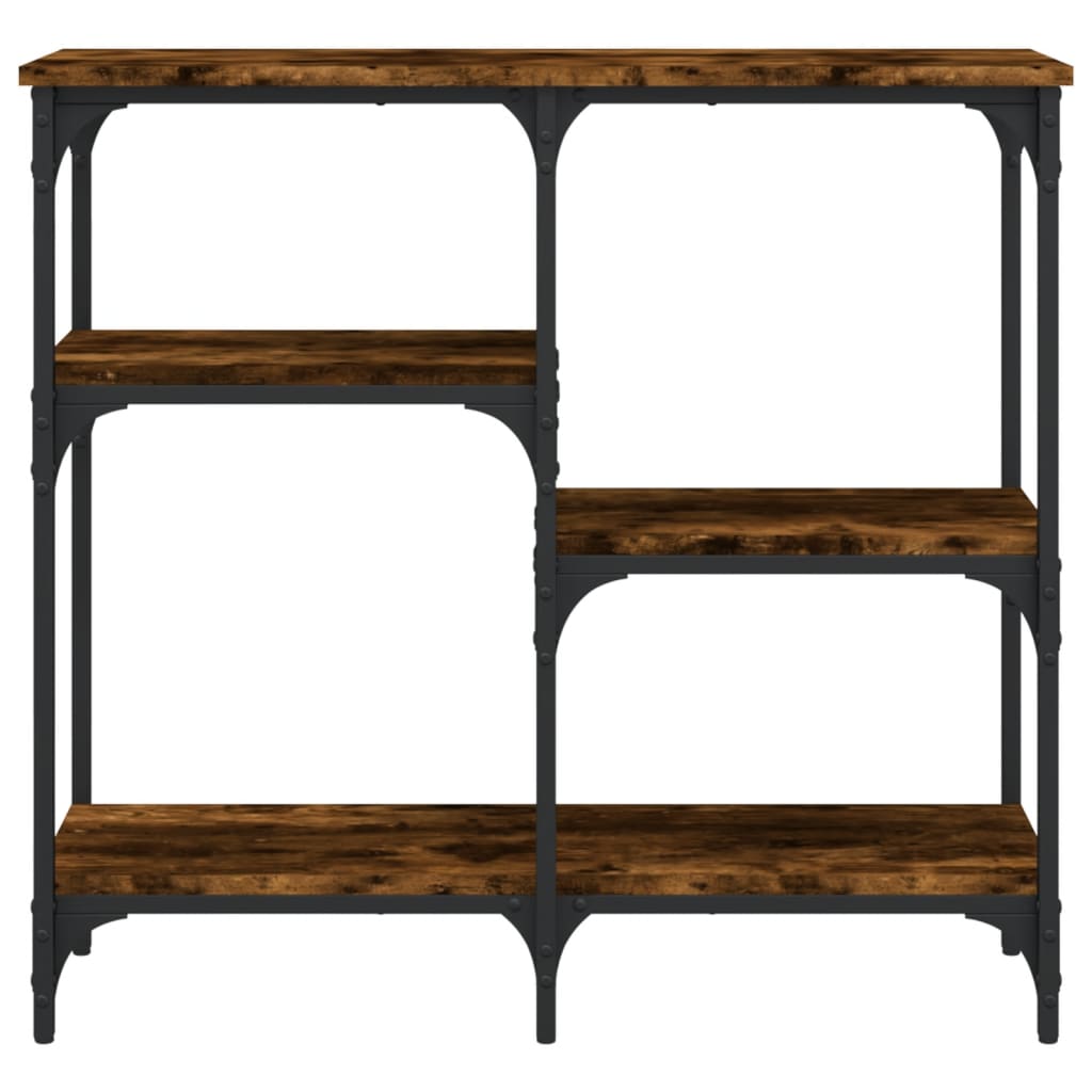 konsolbord 80x29x75 cm konstrueret træ røget egetræsfarve