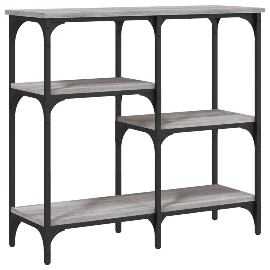 konsolbord 80x29x75 cm konstrueret træ grå sonoma-eg