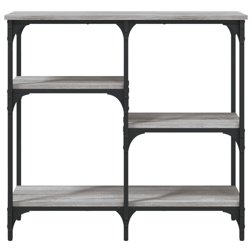 konsolbord 80x29x75 cm konstrueret træ grå sonoma-eg