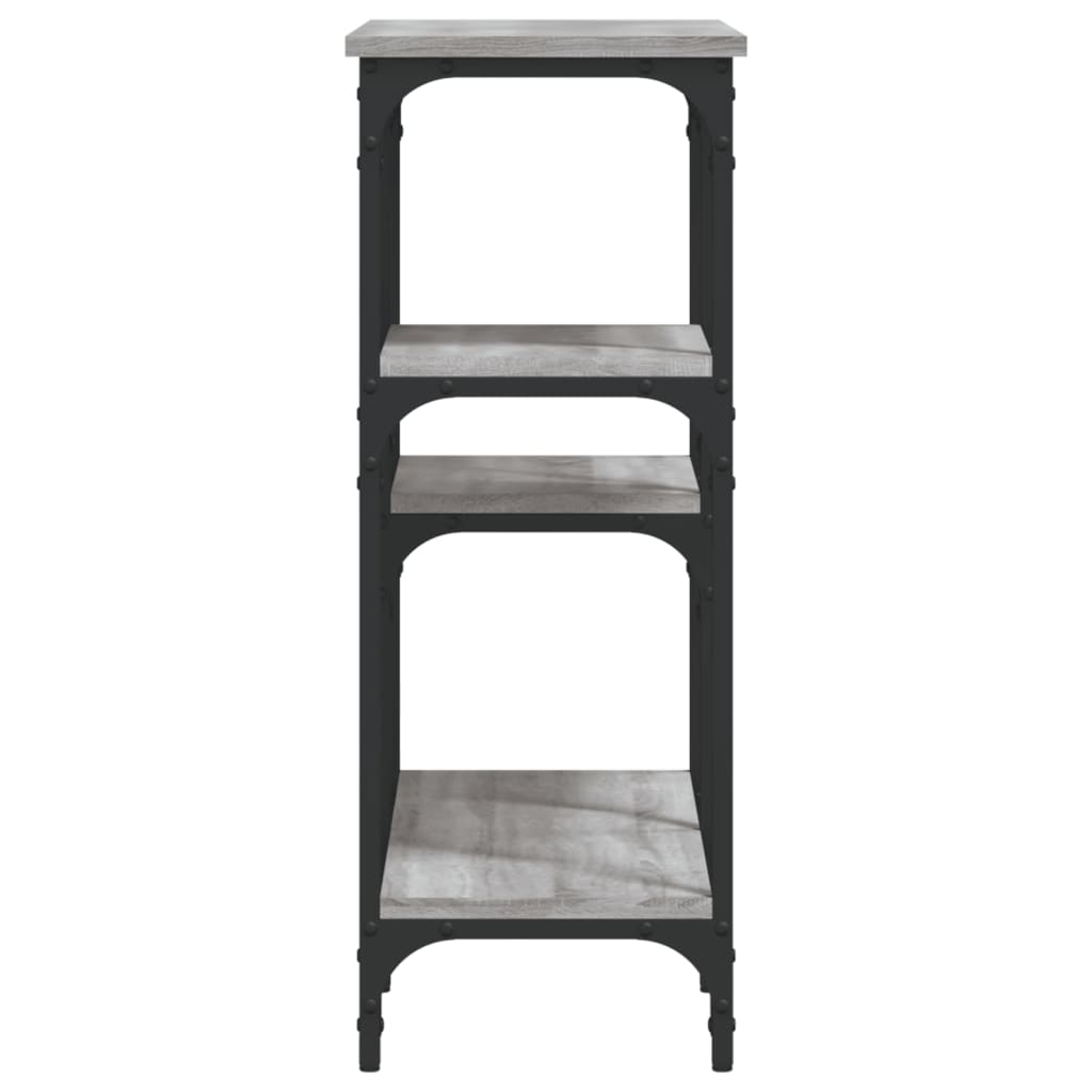 konsolbord 80x29x75 cm konstrueret træ grå sonoma-eg