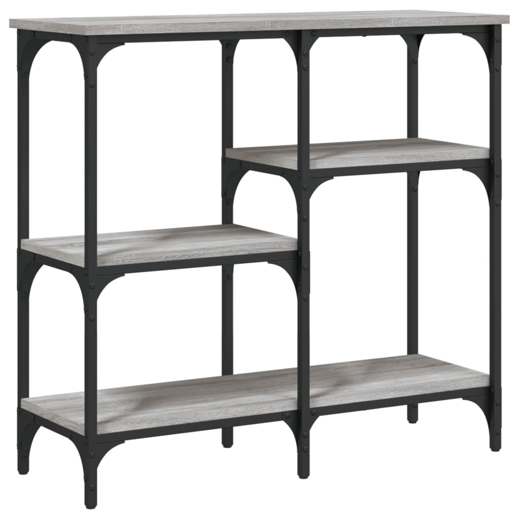 konsolbord 80x29x75 cm konstrueret træ grå sonoma-eg