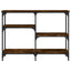 konsolbord 102x29x75 cm konstrueret træ røget egetræsfarve
