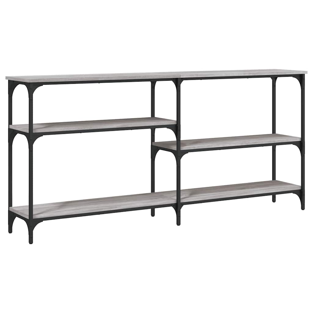 konsolbord 160x29x75 cm konstrueret træ grå sonoma-eg