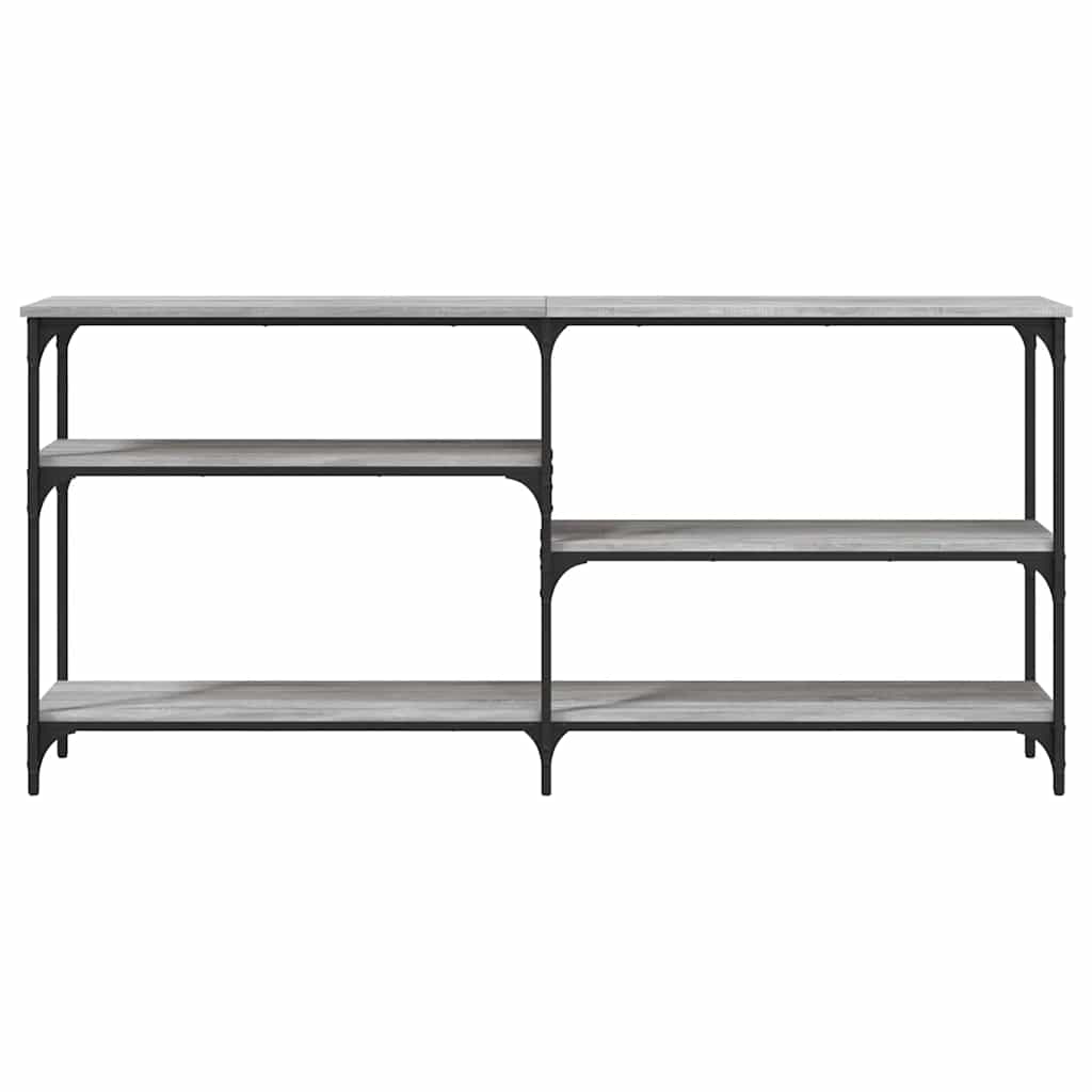 konsolbord 160x29x75 cm konstrueret træ grå sonoma-eg