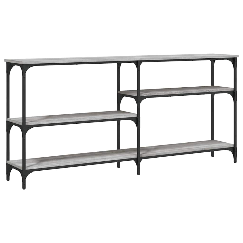 konsolbord 160x29x75 cm konstrueret træ grå sonoma-eg