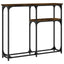konsolbord 90x22,5x75 cm konstrueret træ røget egetræsfarve
