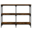 konsolbord 100x29x75 cm konstrueret træ røget egetræsfarve