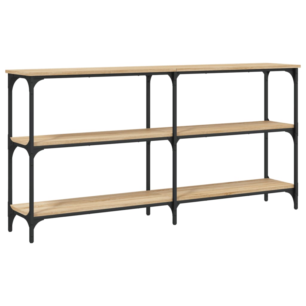 konsolbord 150x29x75 cm konstrueret træ sonoma-eg