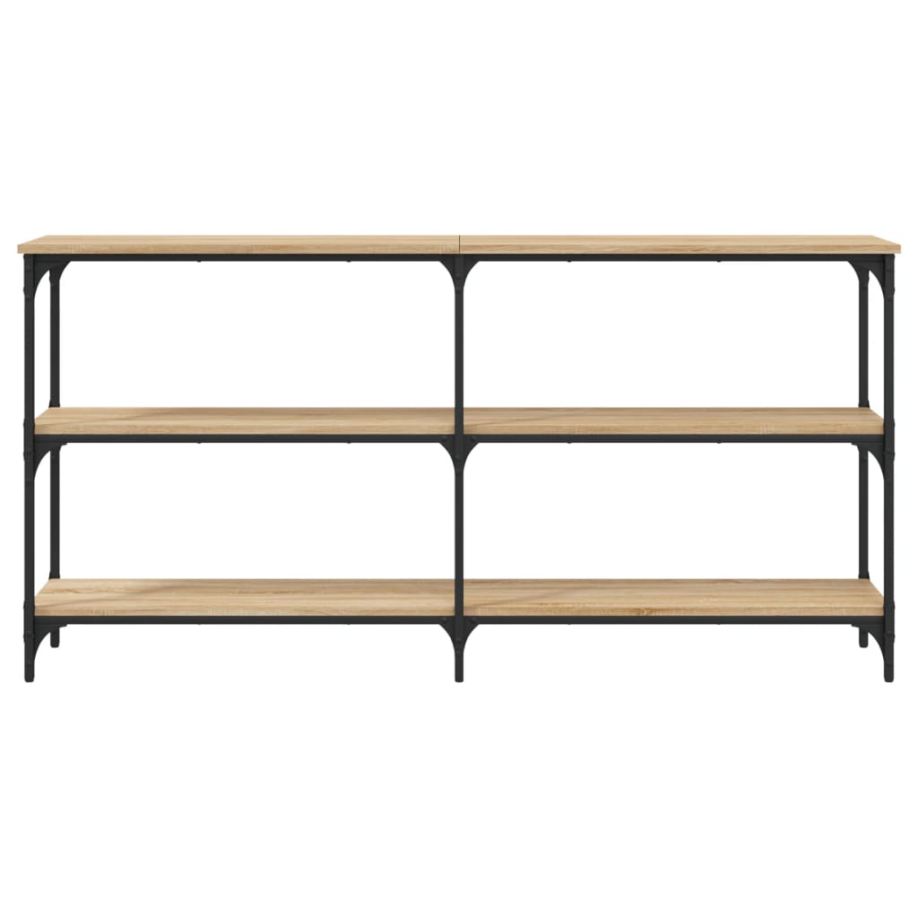 konsolbord 150x29x75 cm konstrueret træ sonoma-eg