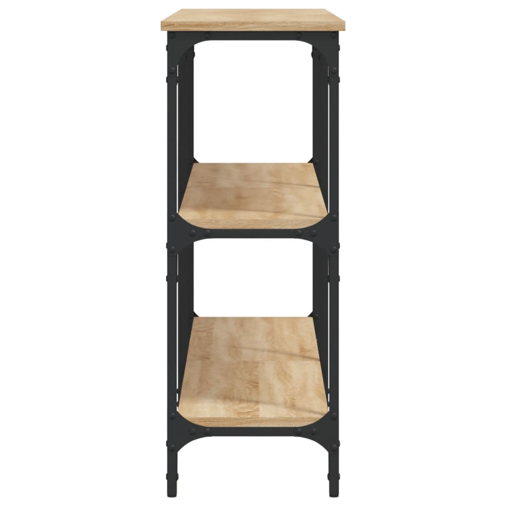 konsolbord 150x29x75 cm konstrueret træ sonoma-eg