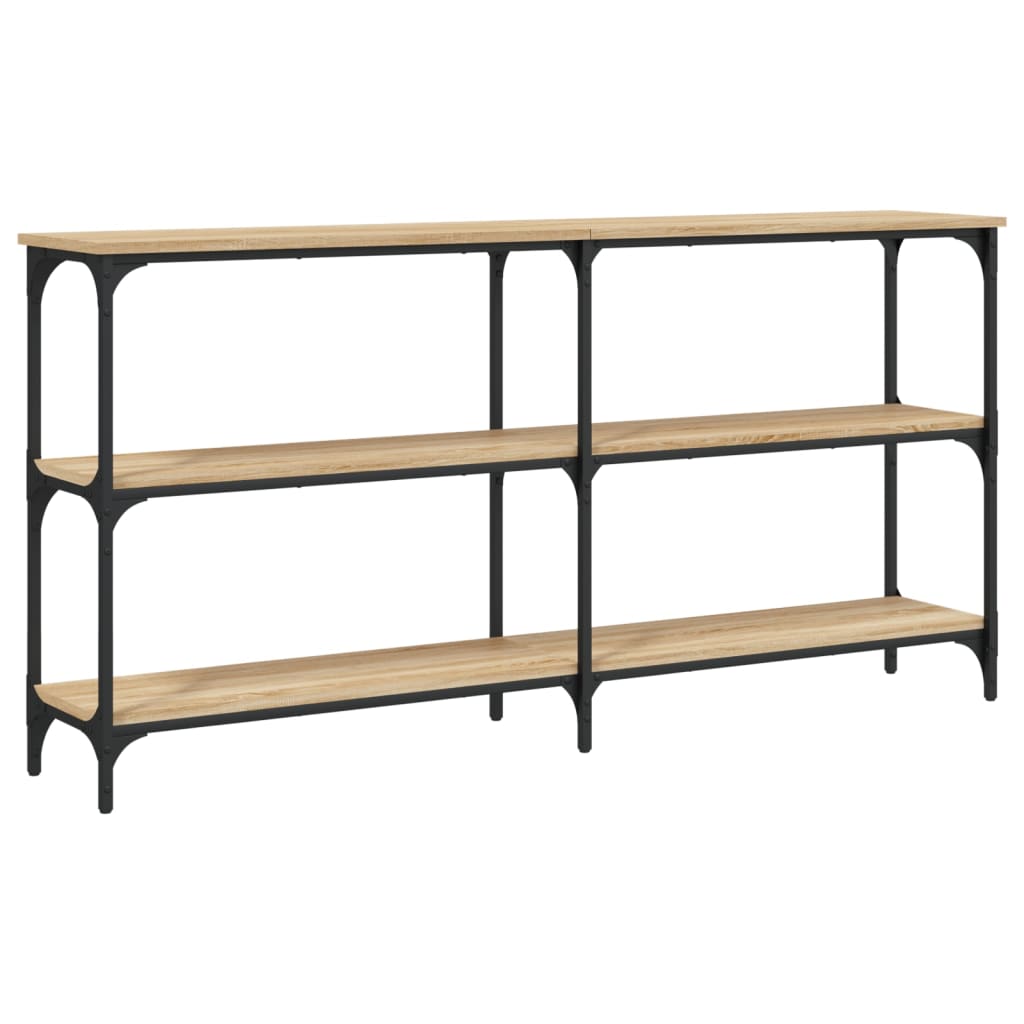 konsolbord 150x29x75 cm konstrueret træ sonoma-eg