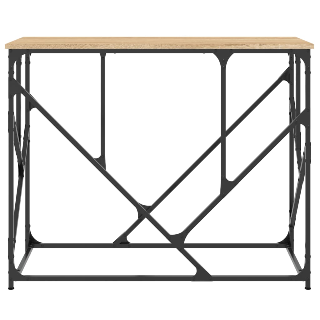 konsolbord 100x40x80 cm konstrueret træ sonoma-eg