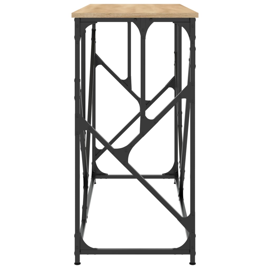 konsolbord 100x40x80 cm konstrueret træ sonoma-eg