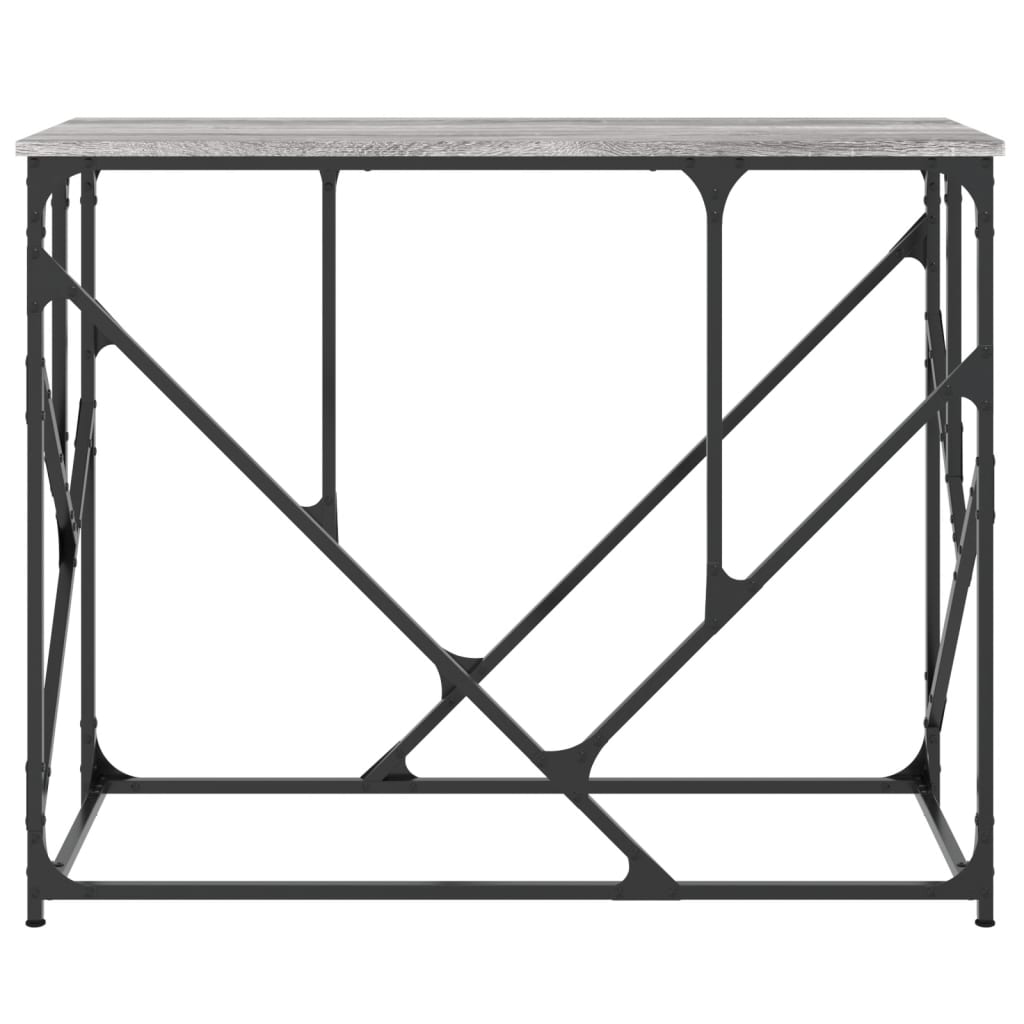 konsolbord 100x40x80 cm konstrueret træ grå sonoma-eg