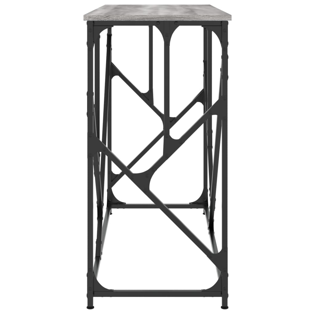 konsolbord 100x40x80 cm konstrueret træ grå sonoma-eg