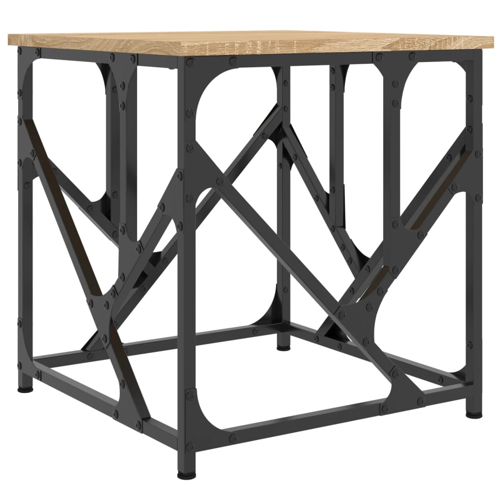 sofabord 45x45x47,5 cm konstrueret træ sonoma-eg
