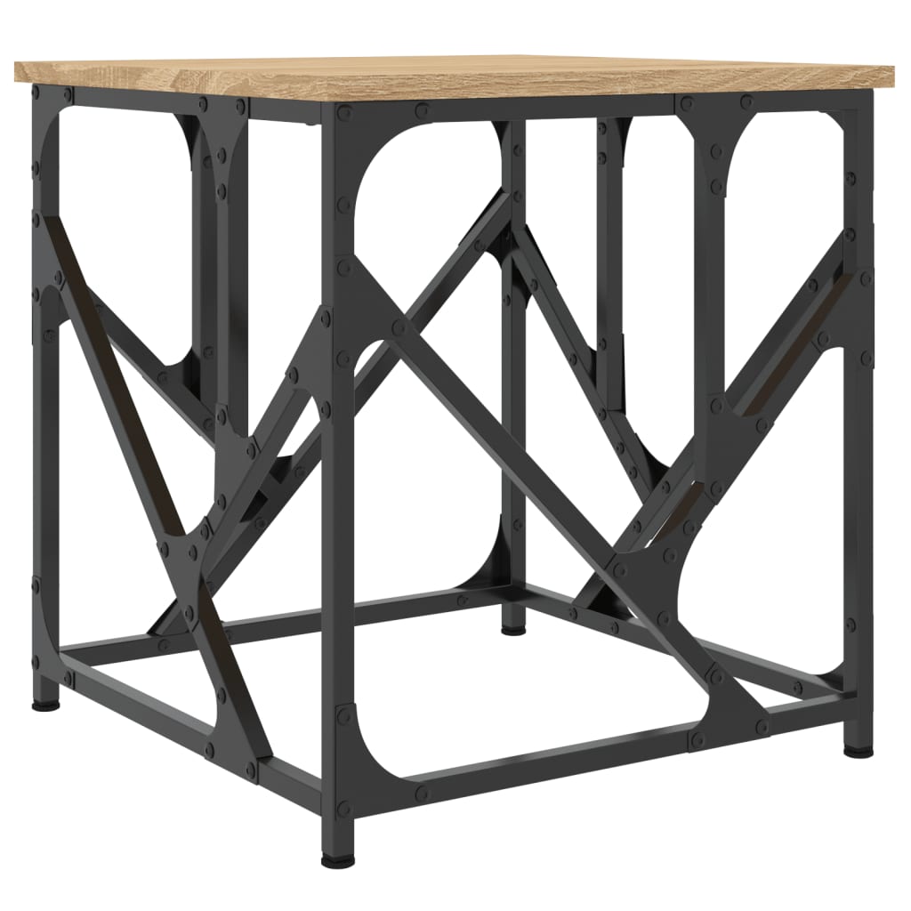 sofabord 45x45x47,5 cm konstrueret træ sonoma-eg