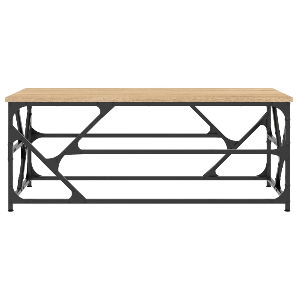 sofabord 100x50x40 cm konstrueret træ sonoma-eg