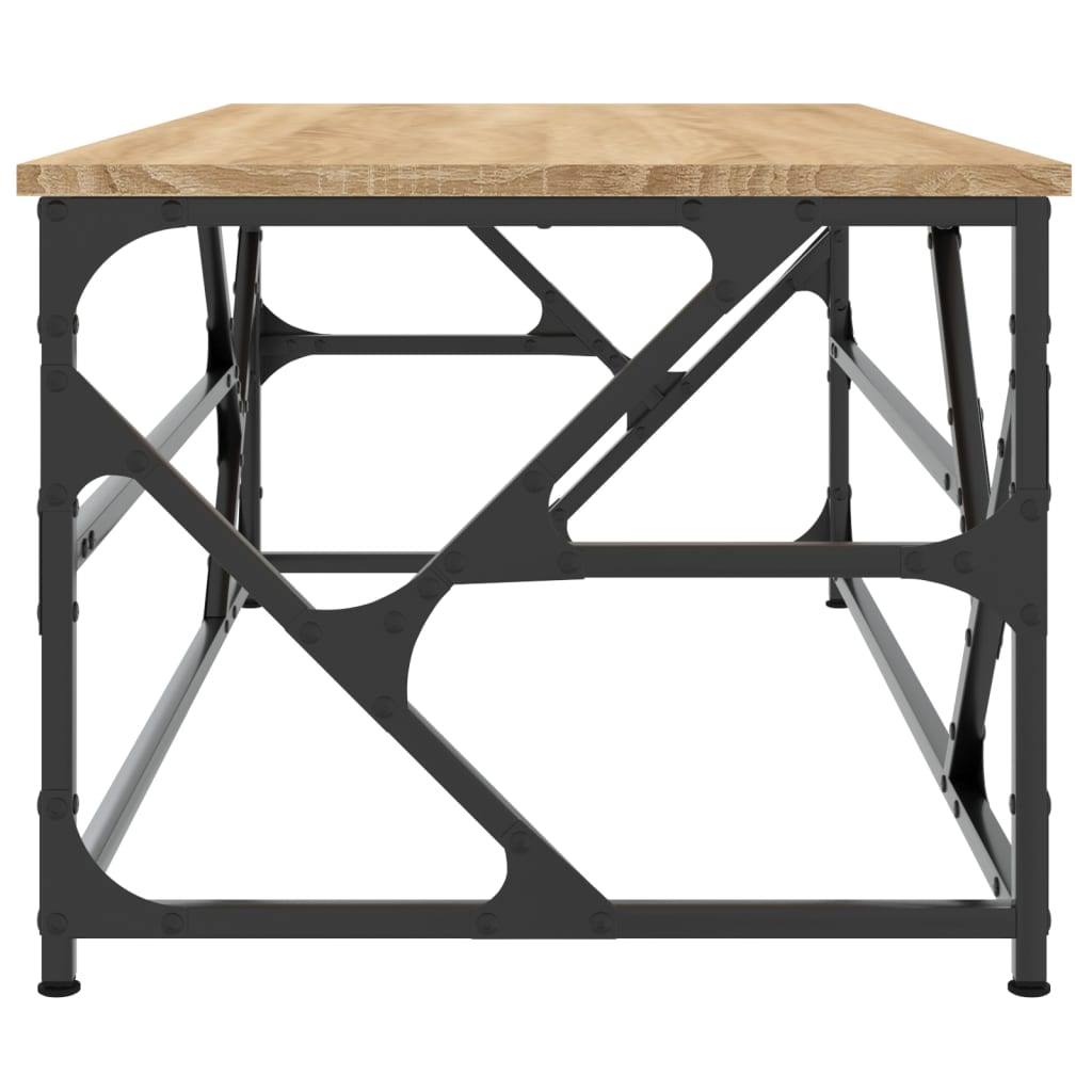 sofabord 100x50x40 cm konstrueret træ sonoma-eg