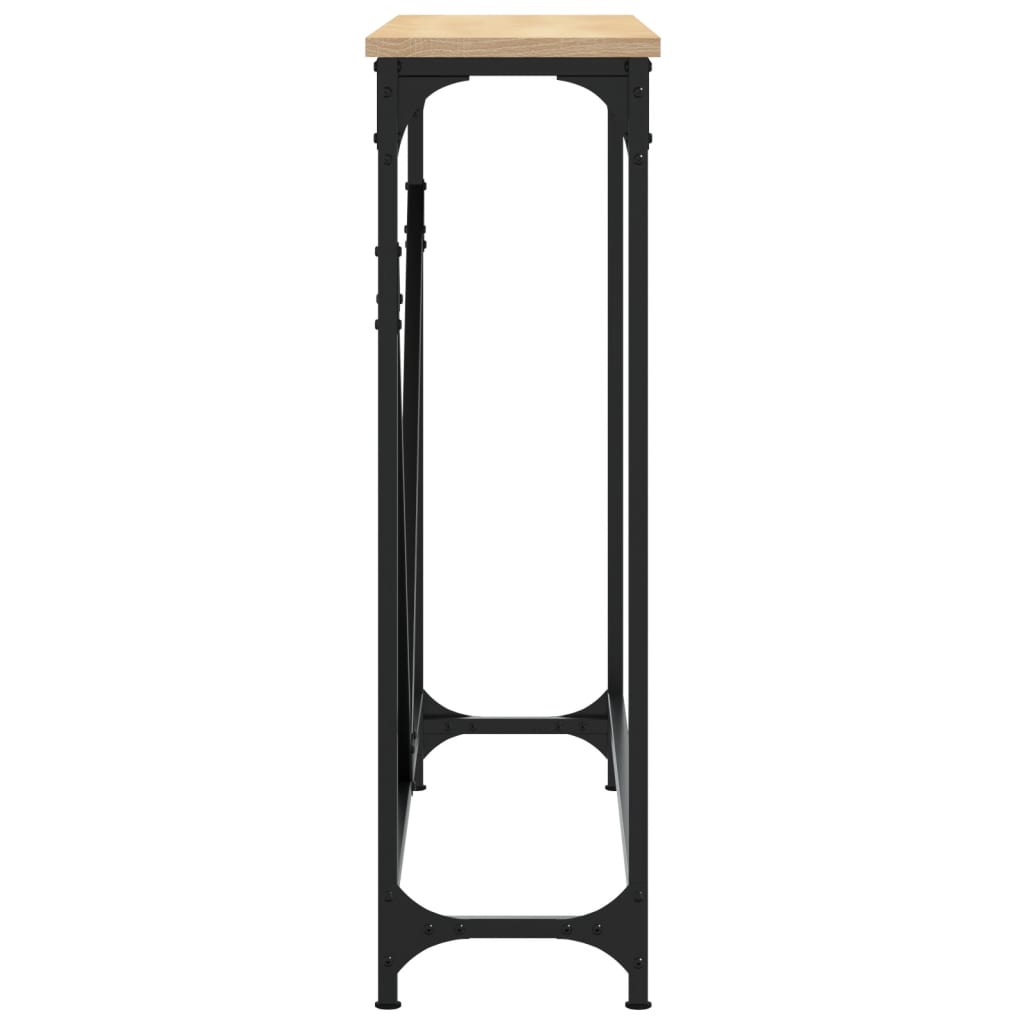 konsolbord 102x22,5x75 cm konstrueret træ sonoma-eg