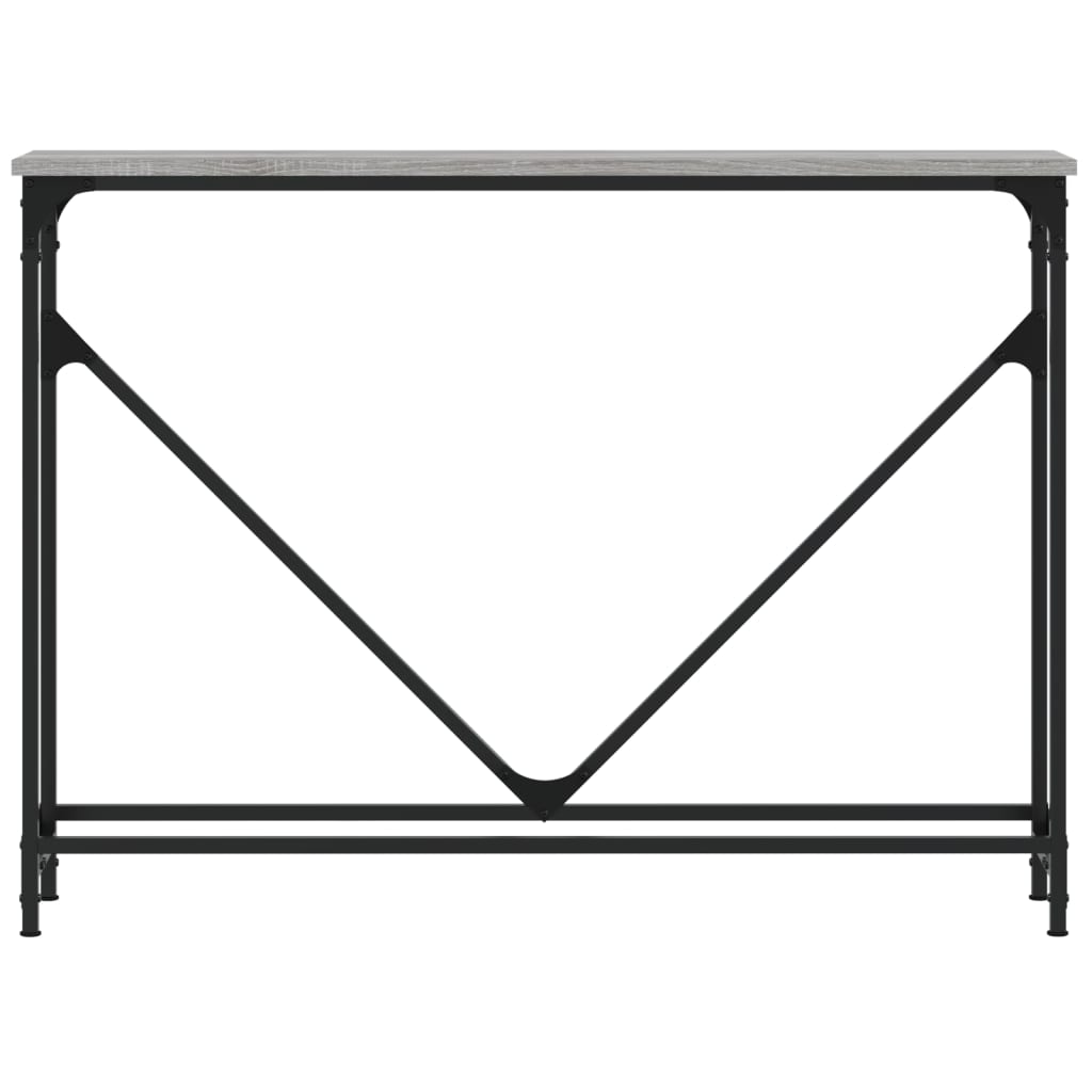 konsolbord 102x22,5x75 cm konstrueret træ grå sonoma-eg