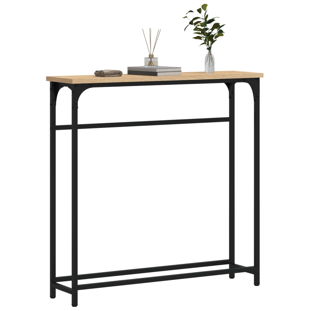 konsolbord Sonoma eg 75x19,5x75 cm konstrueret træ