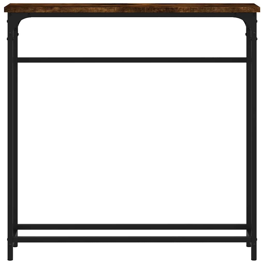 konsolbord 75x19,5x75 cm konstrueret træ røget egetræsfarve