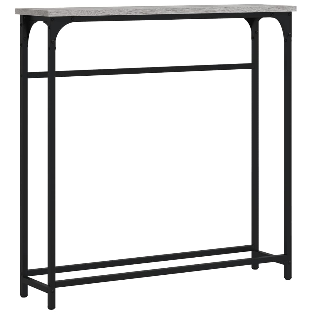 konsolbord 75x19,5x75 cm konstrueret træ grå sonoma-eg