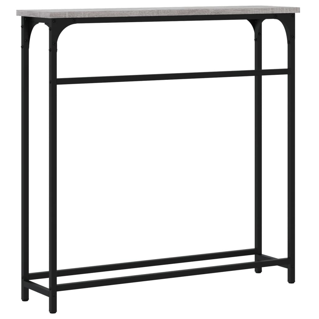 konsolbord 75x19,5x75 cm konstrueret træ grå sonoma-eg