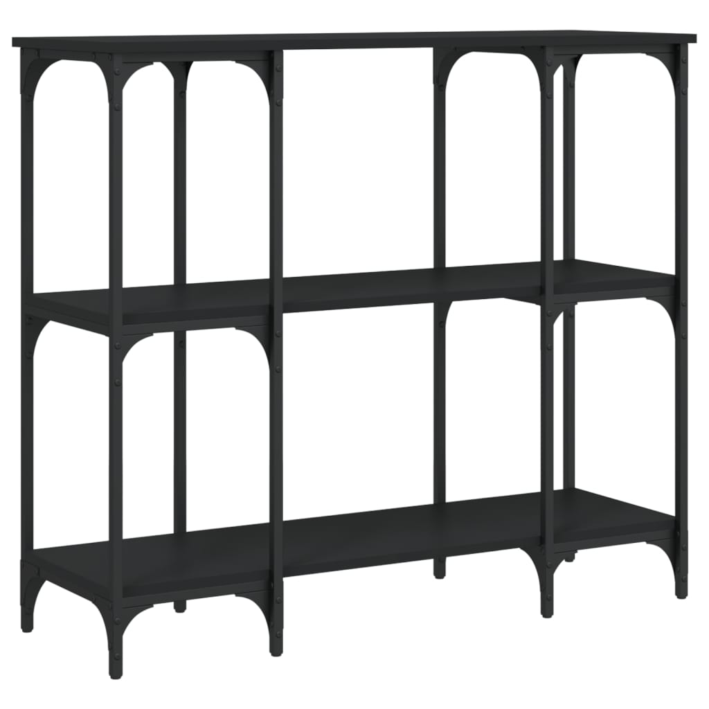 konsolbord 102x35x90 cm konstrueret træ sort