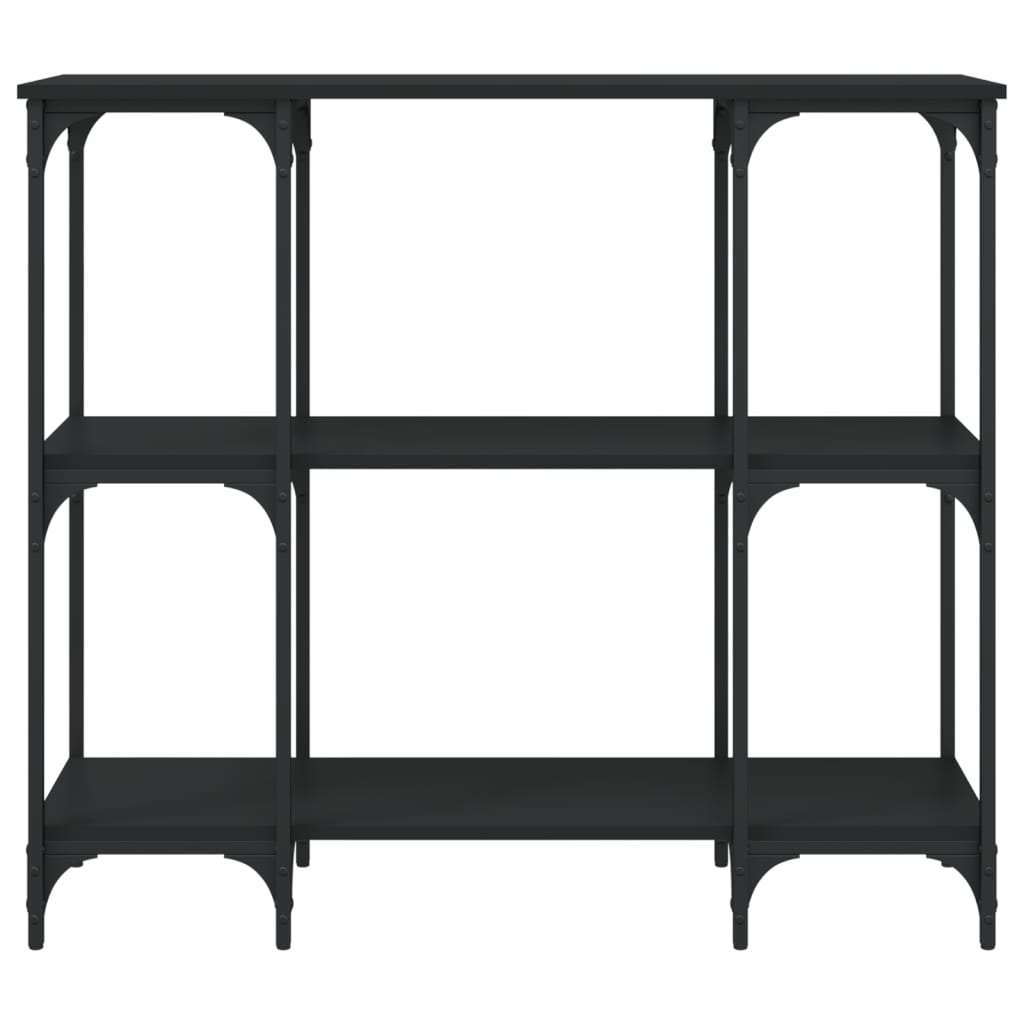 konsolbord 102x35x90 cm konstrueret træ sort