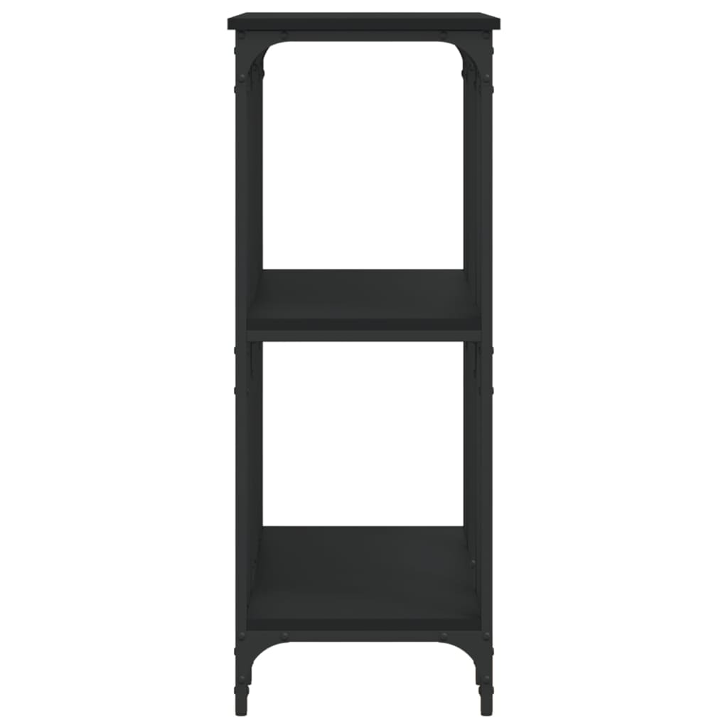 konsolbord 102x35x90 cm konstrueret træ sort