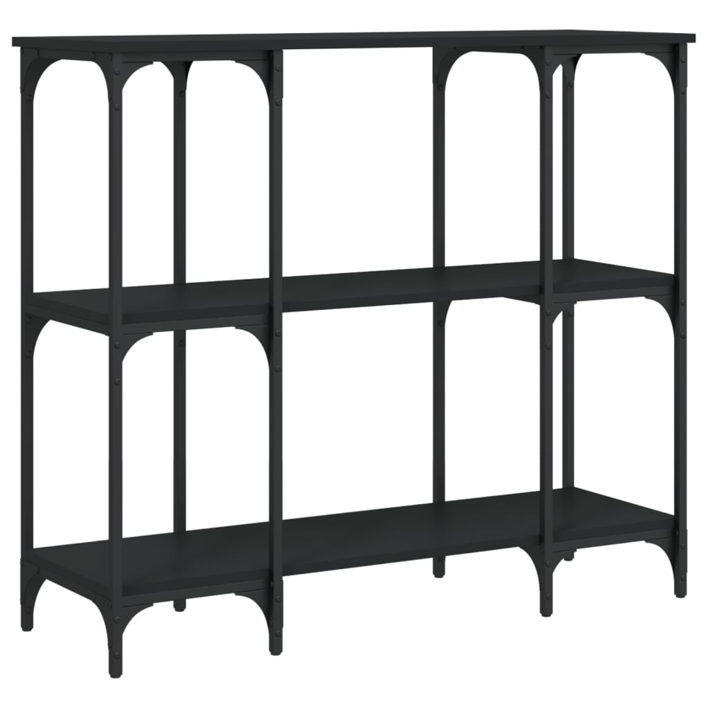 konsolbord 102x35x90 cm konstrueret træ sort