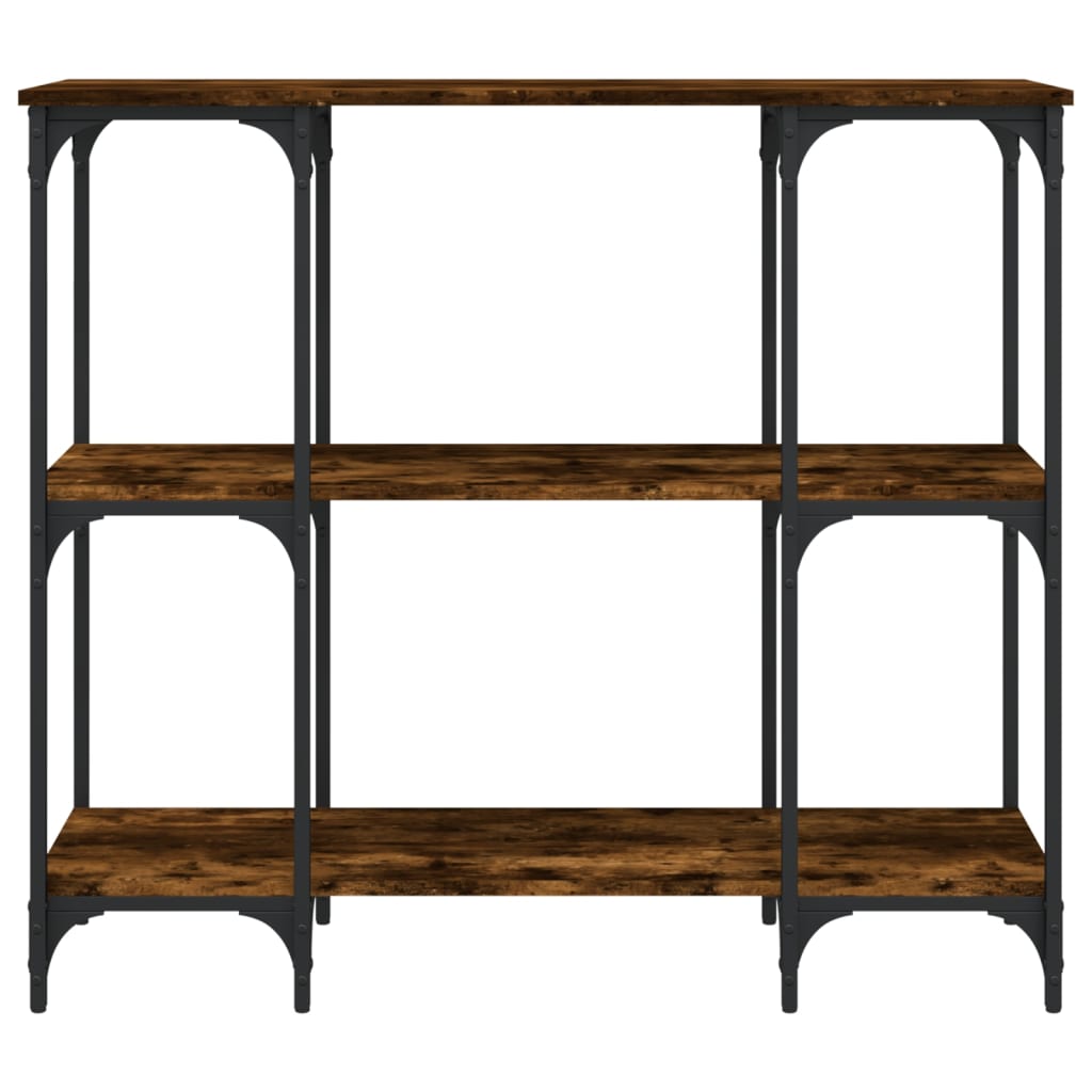 konsolbord 102x35x50 cm konstrueret træ røget egetræsfarve