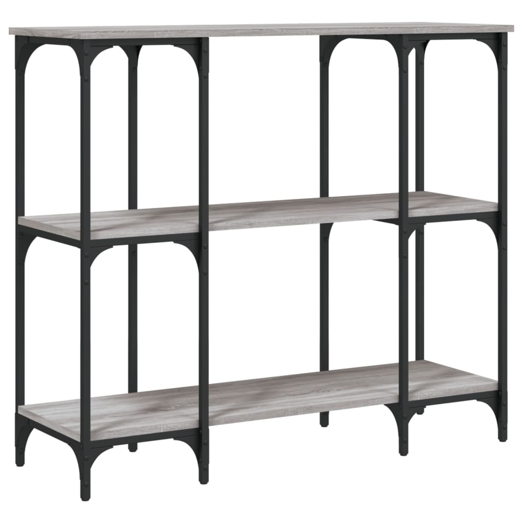konsolbord 102x32x90 cm konstrueret træ grå sonoma-eg