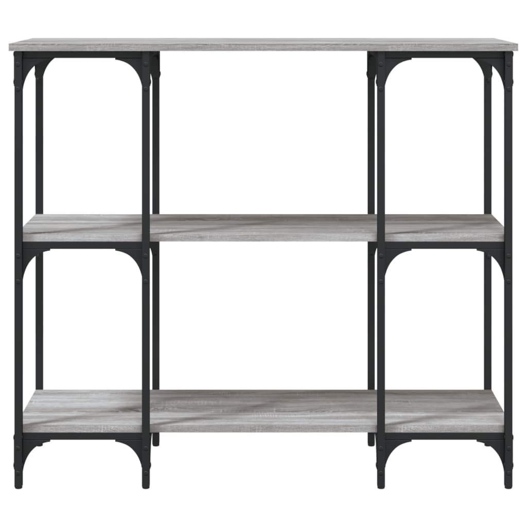 konsolbord 102x32x90 cm konstrueret træ grå sonoma-eg