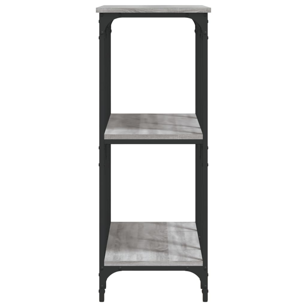 konsolbord 102x32x90 cm konstrueret træ grå sonoma-eg