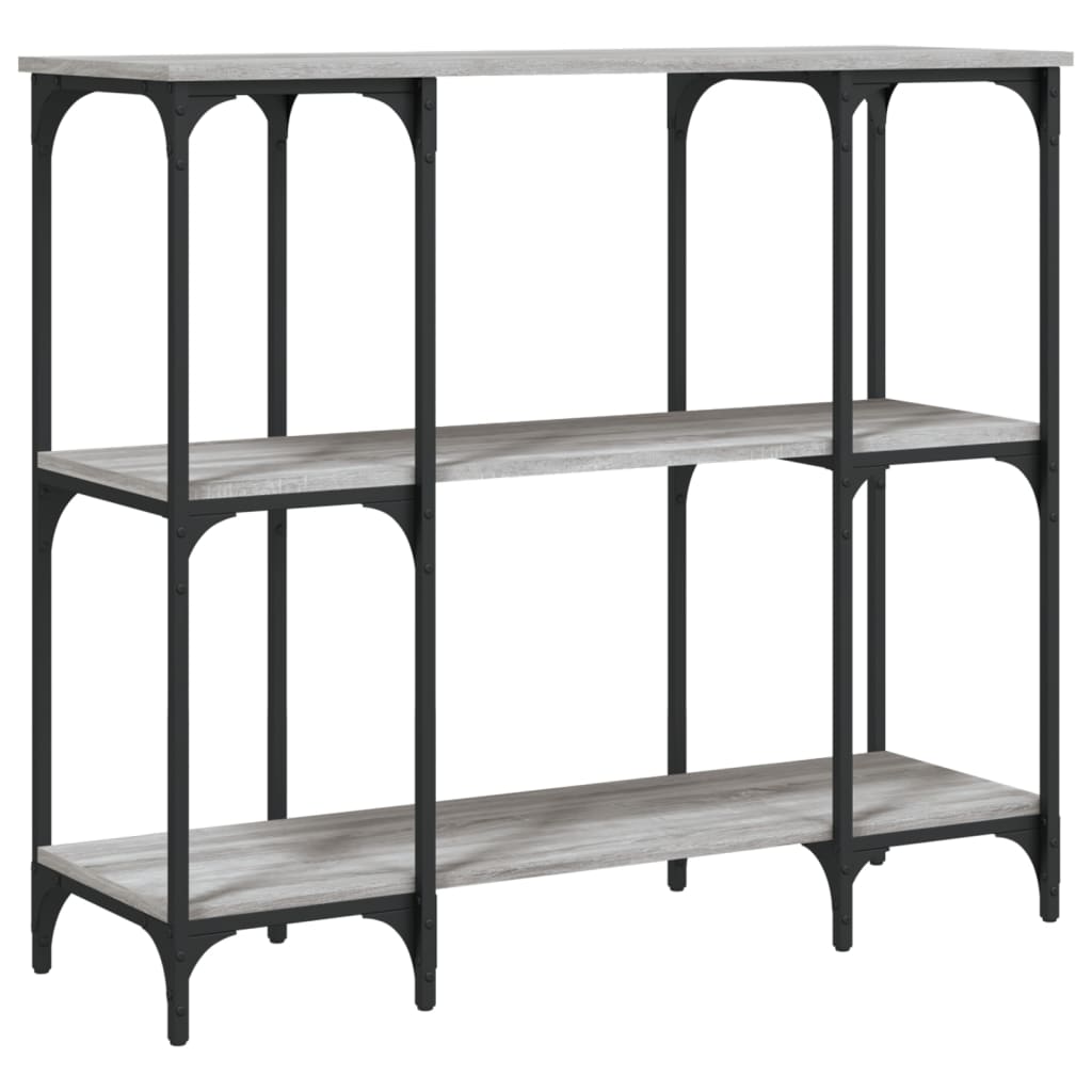 konsolbord 102x32x90 cm konstrueret træ grå sonoma-eg