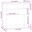 konsolbord Sonoma eg 75x40x75 cm konstrueret træ