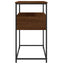 konsolbord 75x40x75 cm konstrueret træ brun egetræsfarve